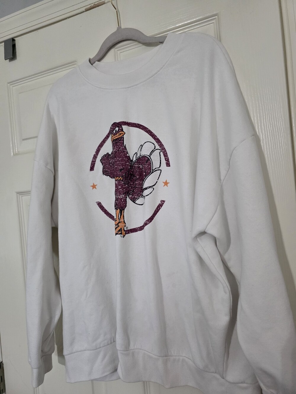 Gameday Couture Womens Virginia Tech Distressed Retro Graphic Sweatshirt XL